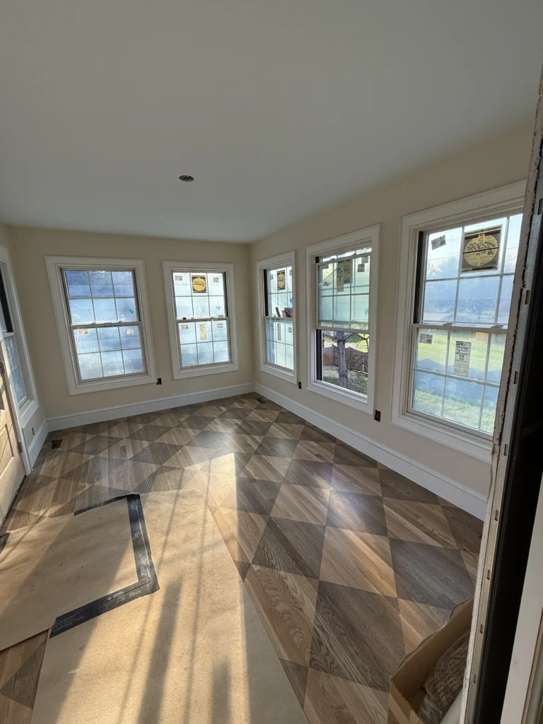 Custom hardwood flooring, windows, and interior trim installation in Bristol, VA